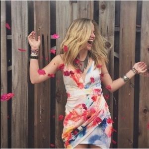 NWOT LF Print Strappy Back Dress